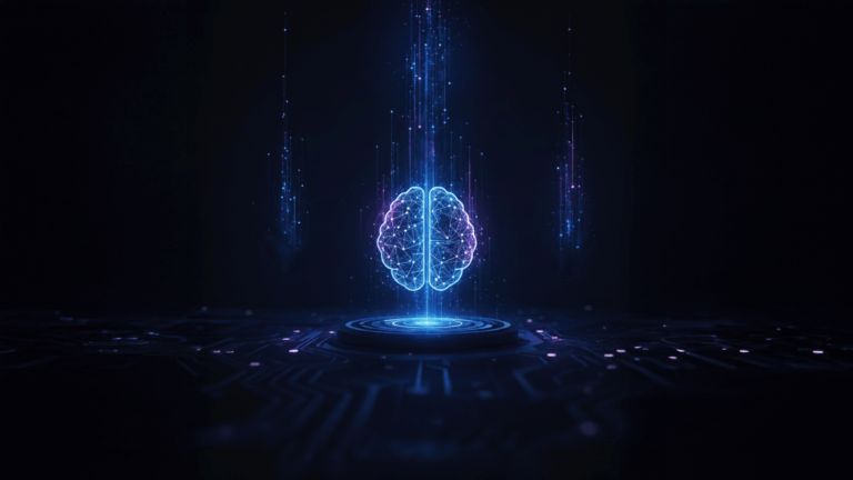 Cervello olografico che rappresenta l'AI